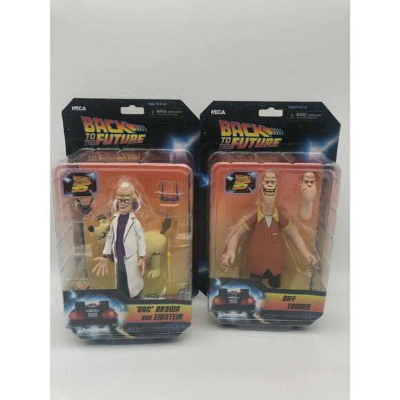 Back To The Future Doc Brown & Einstein & Biff Tanner 6" Action Figure NECA - Picture 12 of 12
